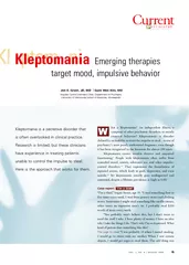 kleptomania? An independent illness, apsychiatry