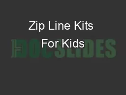 Zip Line Kits For Kids