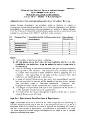 Annexure IOffice of theDirector General Labour Bureau,GOVERNMENT OF IN