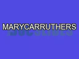 MARYCARRUTHERS
