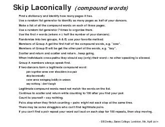 Skip Laconically(compound words)