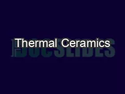 Thermal Ceramics