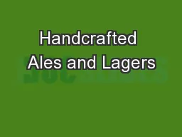 Handcrafted Ales and Lagers