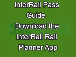InterRail Pass Guide  Download the InterRail Rail Planner App