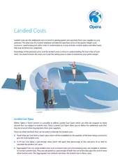 Landed Cost TypesWithin Opera 3 Stock Control it is possible to define