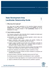 State Development Area  Landholder Relationship Guide