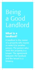 What is a of a property who leases person. The person who rents the pr