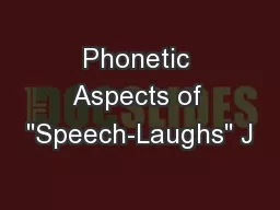 Phonetic Aspects of 