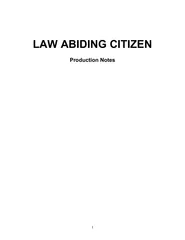 1     LAW ABIDING CITIZEN  Producti