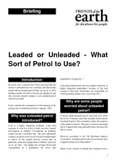 or Unleaded - WhatSort of Petrol to Use?Introduction recent years, co