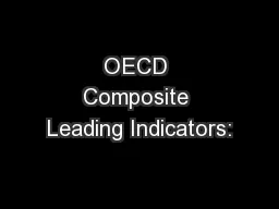 OECD Composite Leading Indicators: