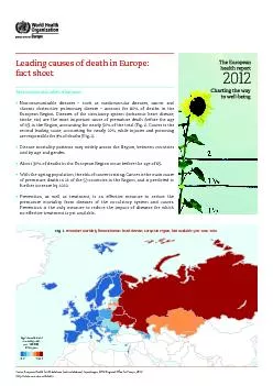 Leading causes of death in Europe: fact sheetNoncommunicable diseases