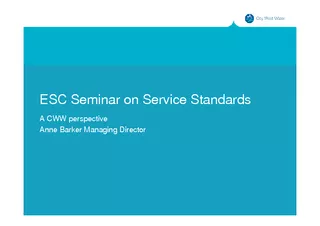 ESC Seminar on Service Standards