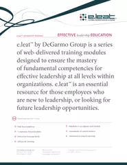 e.leat™ by DeGarmo Group is a series of web-delivered training mo