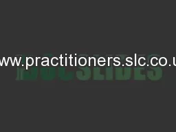 www.practitioners.slc.co.uk
