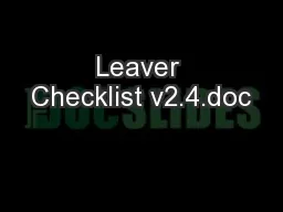 Leaver Checklist v2.4.doc
