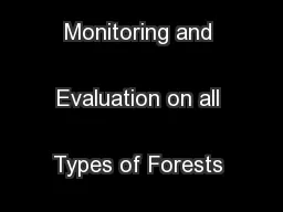 A Guide to Monitoring and Evaluation on all Types of Forests (NLBI)
..