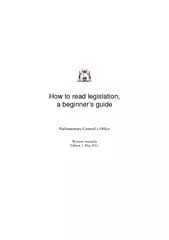 How to read legislation, Parliamentary Counsel