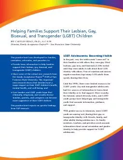 Helping Families Support Their Lesbian, Gay,Bisexual, and Transgender