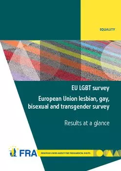 EU LGBT surveyEuropean Union lesbian, gay, bisexual and transgender su