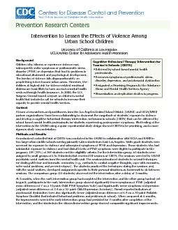 Intervention to Lessen the Effects of Violence Among Urban School Chil