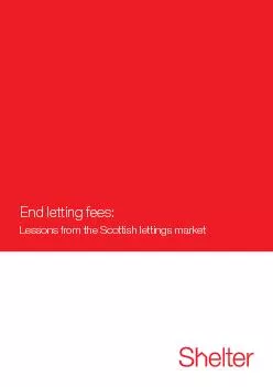 End letting fees:Lessons from the Scottish lettings market