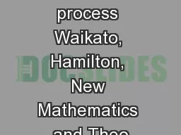 levitation-melting process Waikato, Hamilton, New Mathematics and Theo