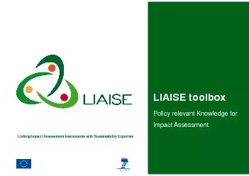 Linking Impact Assessment Instruments with Sustainability Expertise
..