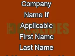 REPAIR FORM Company Name If Applicable First Name Last Name Address street addre
