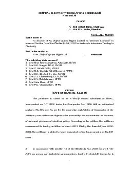 1 CENTRAL ELECTRICITY REGULATORY COMMISSION NEW DELHI        Coram: 1.