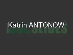 Katrin ANTONOW