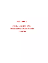 SECTION 2:  COAL,  LIGNITE  AND    OTHER COAL DERIVATIVESIN INDIA