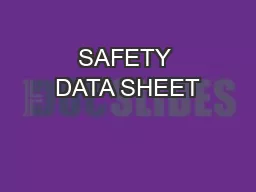 SAFETY DATA SHEET