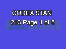 CODEX STAN 213 Page 1 of 5