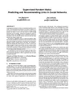 SupervisedRandomWalks:PredictingandRecommendingLinksinSocialNetworksLa