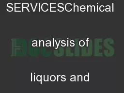 INNVENTIA TESTING SERVICESChemical analysis of liquors and effluents
.