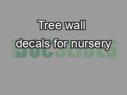 Tree wall decals for nursery