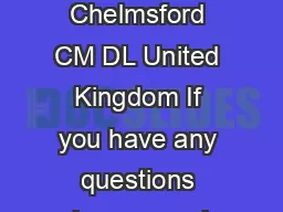 PDF Please return your completed form to Invesco Perpetual PO Box  Chelmsford CM DL United