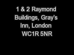 1 & 2 Raymond Buildings, Gray’s Inn, London WC1R 5NR