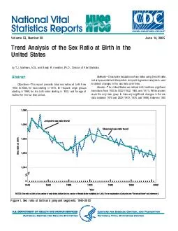 Volume  Number  June   Trend Analysis of the Sex Ratio at Birth in the United States by