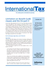 1Limitation on BenefitEU part II7Recent developments inpricing practic