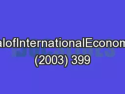 JournalofInternationalEconomics59 (2003) 399