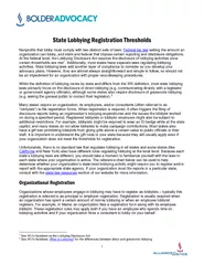 State Lobbying Registration Thresholds