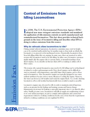 Emission FactsControl of Emissions from Idling LocomotivesEPA-420-F-13