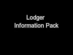 Lodger Information Pack