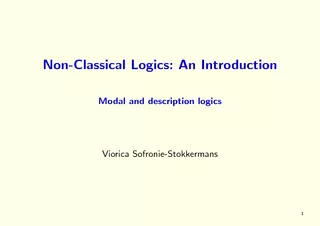 Non-ClassicalLogics:AnIntroductionModalanddescriptionlogicsVioricaSofr