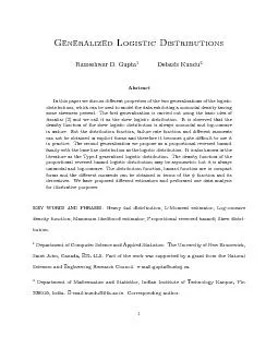 GeneralizedLogisticDistributionsRameshwarD.Gupta1DebasisKundu2Abstract