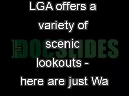 The Gosford LGA offers a variety of scenic lookouts - here are just Wa