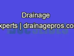 Drainage Experts | drainagepros.com