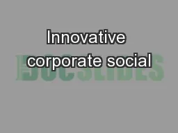Innovative corporate social